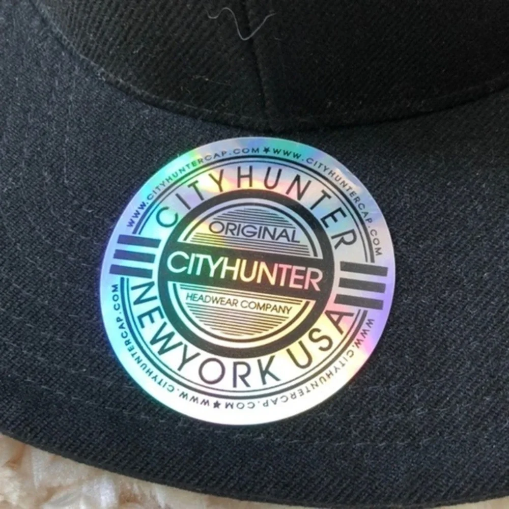 City Hunter Headwear - Black Flat Brimmed Hat